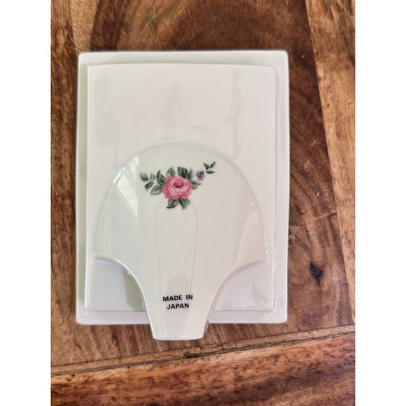 Vintage Takahashi White Floral Japan Porcelain Drop-In Photo Frame - Picture 5 of 5